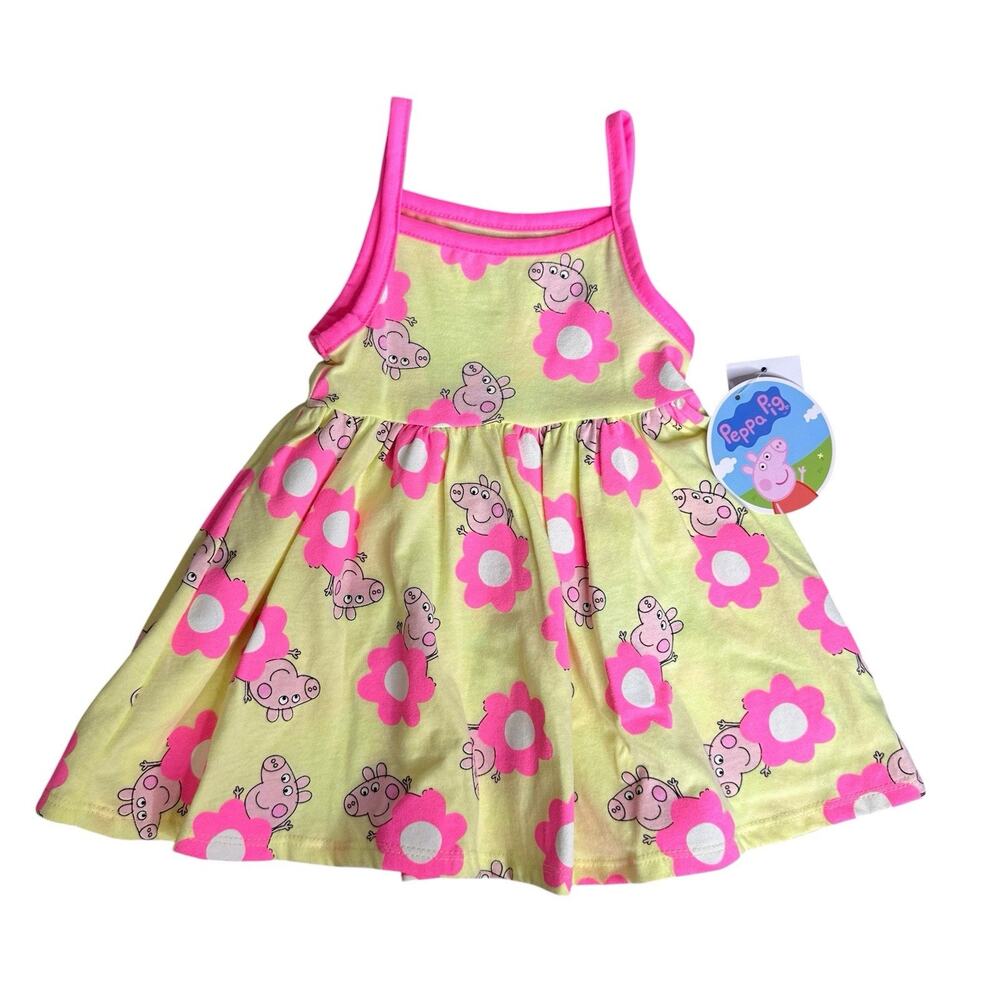 Peppa Pig Infant Girls Graphic Print Tank Dress 12 Months New